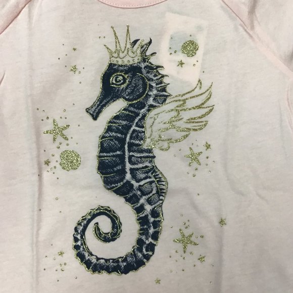 Epic Threads | Girl's Seahorse T-shirt | Pink | Size 5 - Picture 2 of 3